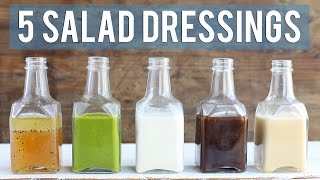 5 Homemade Salad Dressings  EASY  HEALTHY [upl. by Ileyan861]