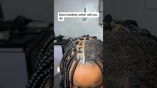 Braiders challenge braids boxbraids braiders braidstyles 4chair shorts howto hairhacks [upl. by Hayyim]