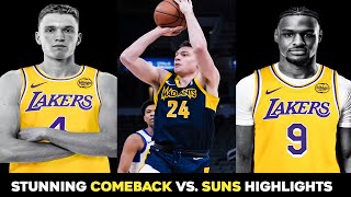 Lakers Rookie Dalton Knecht Drops 35 Points Stunning Comeback vs Suns Highlights।NBA [upl. by Leacim451]