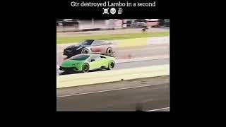 GTR VS LAMBORGHINI car trollface shorts [upl. by Anair]