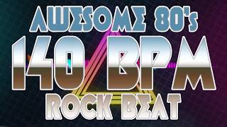 140 BPM  Awesome 80s Hard Rock Beat  44 Drum Track  Metronome  Drum Beat [upl. by Frederic262]