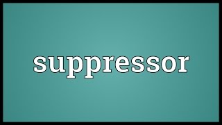 Suppressor Meaning [upl. by Barbabas]