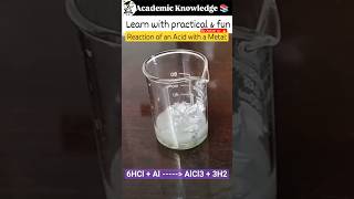 Reaction to acid with metal  Displacement reactionAshish sir chemistry science reaction shorts [upl. by Jaclyn]