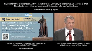 Hear Timothy Snyder speak on Ukrainian Archbishops heroism in a time of war [upl. by Nimesh]