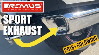 Remus Performance Sport Exhaust for Honda Goldwing  2018 Honda Goldwing  Cruisemans Garage [upl. by Frasco584]