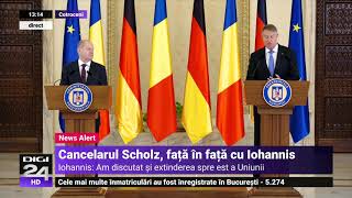 Scholz a discutat cu Iohannis la Cotroceni Aderarea României la Schengen principalul obiectiv [upl. by Melvyn780]