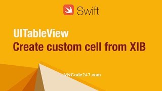 How to create custom cell from xib for UITableView using Swift [upl. by Armillda]