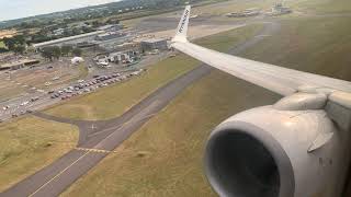 LOUD TAKEOFF  Ryanair B737800 Takeoff from Bournemouth Airport [upl. by Odnalra707]