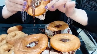 💜Oreo Cookies amp Cream Icecream Sandwich Bagels Chocolate Coffee Syrup Cinnamon Donut💜MARYAM HARBAWI [upl. by Asiul555]