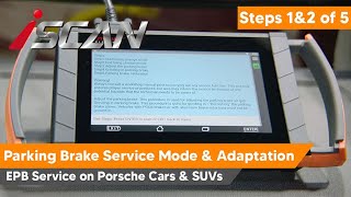 How To Put Parking Brake in Service Mode amp Perform an Adaptation on Porsche cars amp SUVs Parts 1  2 [upl. by Kamillah932]