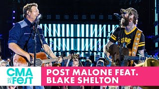 Post Malone featuring Blake Shelton – “Pour Me A Drink”  CMA Fest 2024 [upl. by Shanie351]