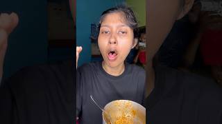 R khabo na😭 Nissin Geki Hot amp Spicy veg Korean Flavor Noodles Review🥵spicy noodles shorts [upl. by Onaicilef443]