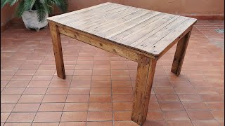 DIY  How to Build a Pallet Table  Tavolo con bancale Pallet [upl. by Yevreh]