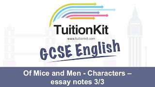 Of Mice and Men  Characters  essay notes 33 [upl. by Suoilenroc328]