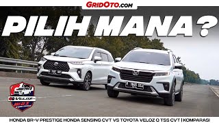 Honda BRV kami adu dengan Toyota Veloz I Komparasi I GridOto [upl. by Genni]