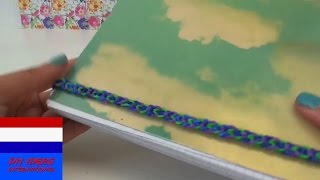 DIY sluiting maken voor een schrift met loombandjes  regenboogkleuren [upl. by Mohn517]