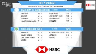 Holmer Green CC 2nd XI v Bradenham CC Buckinghamshire 1st XI [upl. by Aciraj]