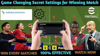 Game Changing Secret Settings You Must Try in eFootball 2025 Mobile [upl. by Jehial]