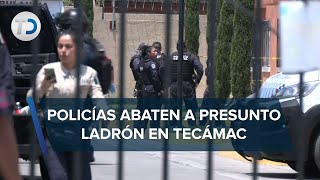 Tras balacera autoridades matan a un presunto asaltante en Tecámac [upl. by Assinna]