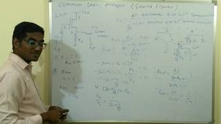 MOSFET common drain amplifier ad and dc analysis of CD configuration English [upl. by Huggins]