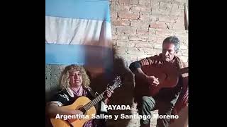 ARGENTINA SALLES Y SANTIAGO MORENO  EN VIVO  Payadas y milongas [upl. by Ursola]