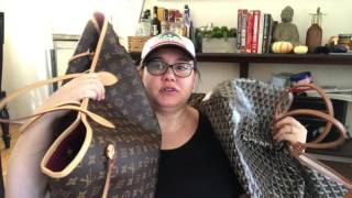 LOUIS VUITTON GM and GOYARD GM REVIEW [upl. by Zindman]