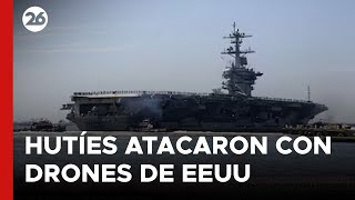 🔴 HUTÍES atacaron con DRONES y MISILES un PORTAAVIONES de EEUU [upl. by Alamap800]