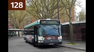 RATP  Timelapse ligne 128  Robinson RER  Porte dOrléans [upl. by Fogel]