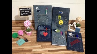 Personalizando cadernos com JEANS [upl. by Baram878]