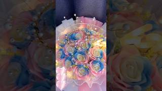 Handmade diy ribbon flowers handmade handmadegifts flowers gift ribbon rose handmadecraft [upl. by Rodina846]