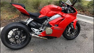 2018 Ducati panigale v4 with SC project exhaust [upl. by Enogitna273]