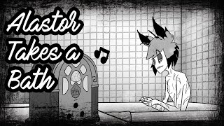 Alastor Takes a Bath  Hazbin Hotel Comic Dub [upl. by Ilac]