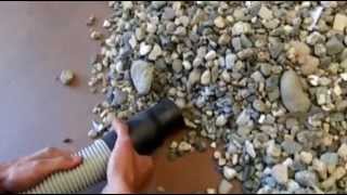 Single phase industrial vacuum cleaner picking up rocks [upl. by Cornelius]