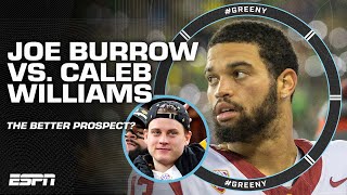 Joe Burrow or Caleb Williams Who is the better prospect 👀  Greeny [upl. by Irual]