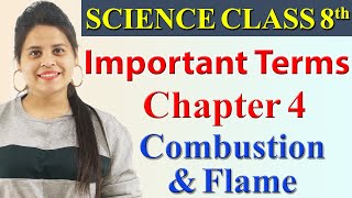 Important Terms  Chapter 4  Combustion and Flame  Science Class 8 CBSE [upl. by Llemrej]