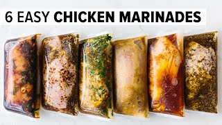 6 EASY CHICKEN MARINADES  amazing chicken breast recipe  freezer friendly meal prep [upl. by Pascasia]