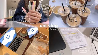 uni vlog a productive week of a pharmacy student coffee☕️ studying at a cafe👩🏻‍💻 law quiz✍🏻 [upl. by Kaazi321]