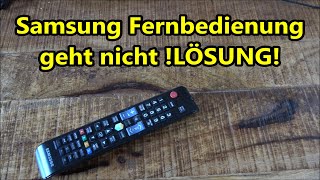 Samsung TV Fernbedienung funktioniert nicht  Lösung So Samsung Fernbedienung reseten [upl. by Ynnahc420]