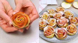 Rose di mele la ricetta da fare con la pasta sfoglia in pochissimi minuti [upl. by Stone]