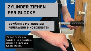 Zylinder amp Kern ziehen  Türschloss knacken  Türnotöffnung per Ziehglocke Tornado  Profi Anleitung [upl. by Ainerbas]