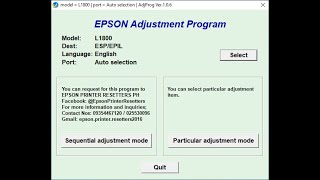 How to Reset Epson L1800 [upl. by Fredelia]