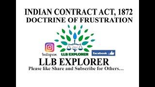 ✒Doctrine Of Frustration Doctrine Of impossibility Of Contract  Indian Contract Act 1872 [upl. by Teloiv781]