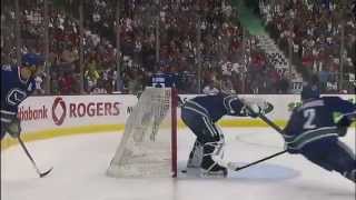 Vancouver Canucks score crazy own goal Canucks vs Canadiens October 12 2013 [upl. by Kiehl]