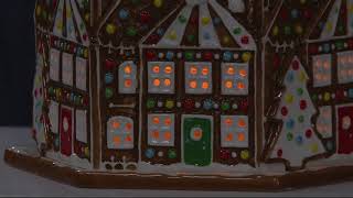 HomeWorx by Harry Slatkin Gingerbread House with 4Wick Candle on QVC [upl. by Zeni]