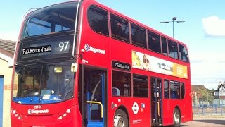 FULL ROUTE VISUAL  London Bus Route 97  Stratford City to Chingford Station  19744 LX11BBO [upl. by Lesoj]