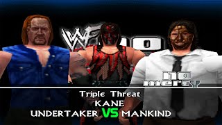 WWF No Mercy Triple Threat  Undertaker vs Kane vs Mankind [upl. by Irfan]