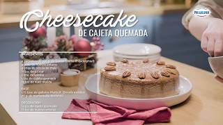 Receta de Cheesecake de cajeta quemada con Queso Philadelphia® [upl. by Small902]