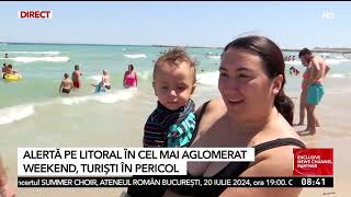 Alertă pe litoral în cel mai aglomerat weekend [upl. by Yelwah]