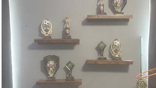 These upsimples Floating Shelves are perfect for our soccer trophies [upl. by Stanislaus240]