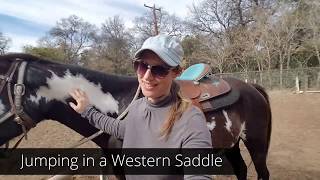 How to start jumping your horse in a Western Saddle [upl. by Nodnar]